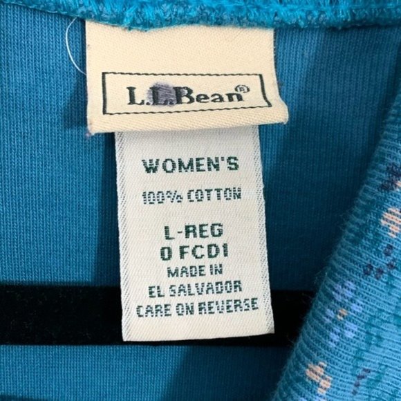 L. L Bean|Long Sleeve Turtle Neck | Floral Print - Picture 4 of 4